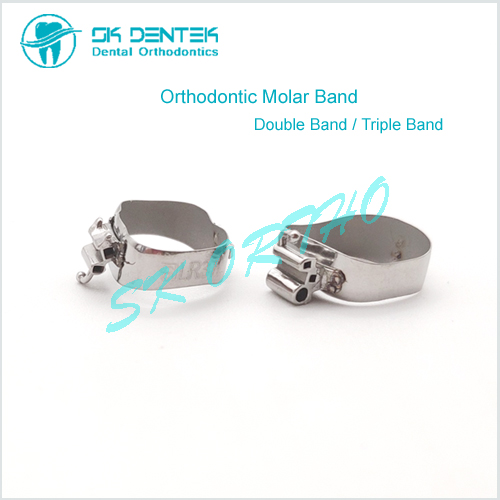 Orthodontic Molar Band with Double Tube