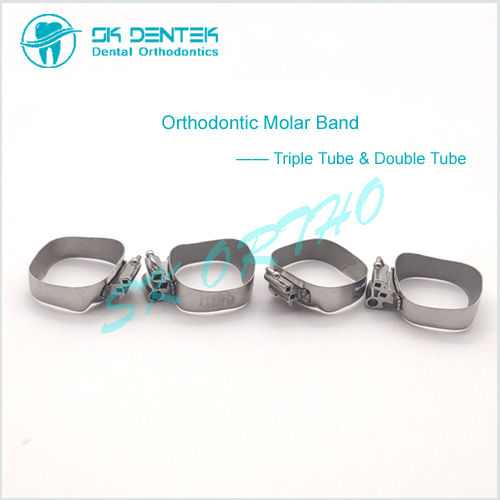 Orthodontic Molar Band with Double Tube