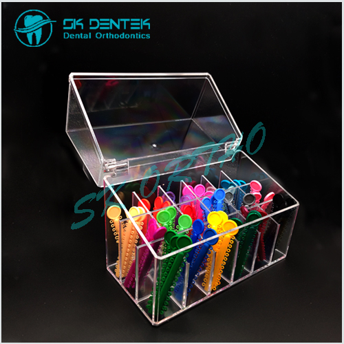 Dental Orthodontic Arcylic Ligature Tie Organizer ligatie Placer Clear ligature tie box