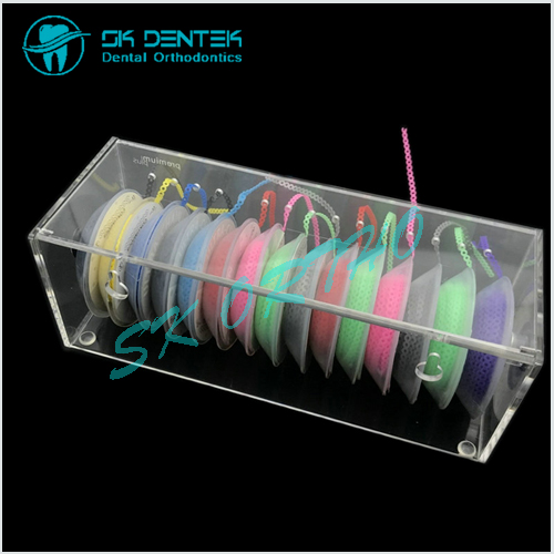 Dental Orthodontic Arcylic Power Chain Organizer Clear Holder for Power Chain Placing Box 