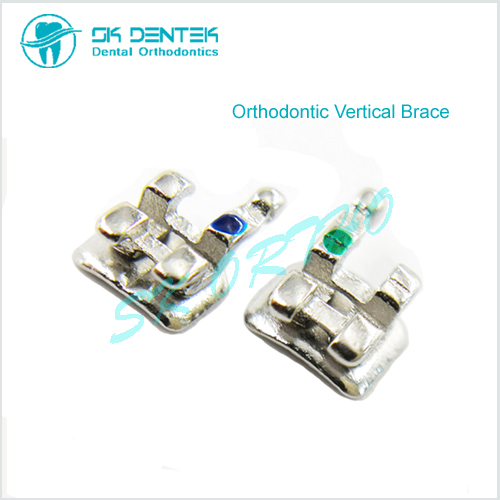 Orthodontic Vertical Bracket V Slot Brace Mesh Base