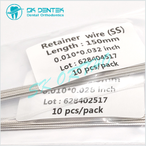 Orthodontic Lingual Retainer Wires Flat Stainless Steel Dental Retaining Twisted Lingual Wires