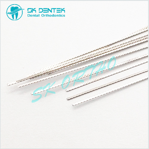 Orthodontic Lingual Retainer Wires Flat Stainless Steel Dental Retaining Twisted Lingual Wires