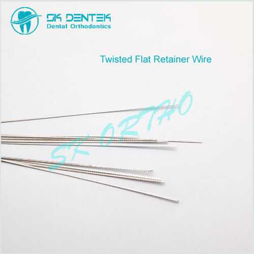 Orthodontic Lingual Retainer Wires Flat Stainless Steel Dental Retaining Twisted Lingual Wires