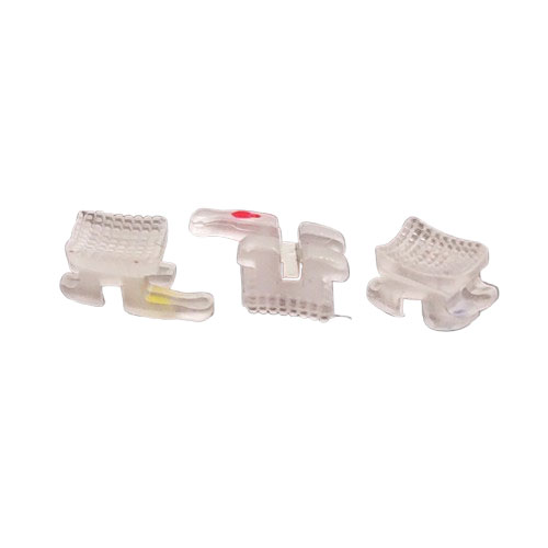 Ceramic brace with metal slot bracket