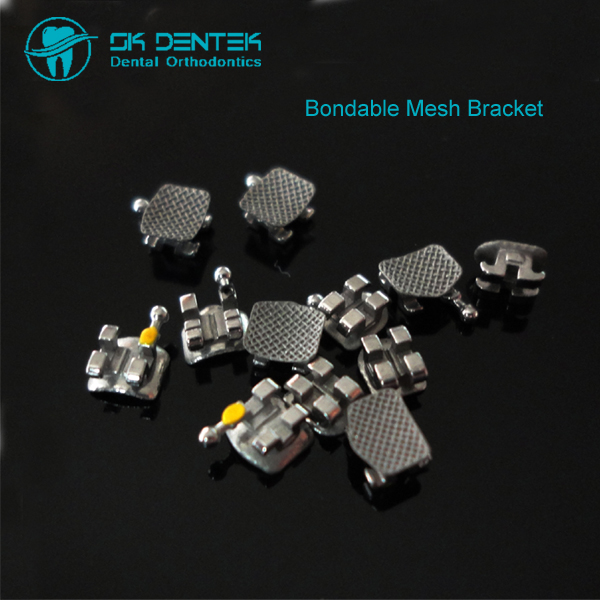 Dental Orthodontic Bondable Bracket MIM Mesh Base Braces