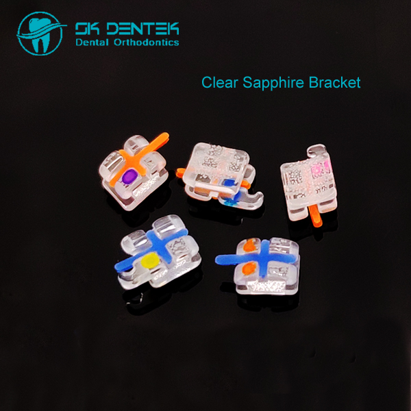 Orthodontic Sapphire Bracket Dental Clear Bracket Ortho Brace Transparent