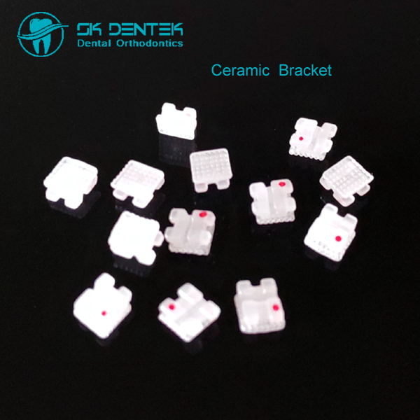 Mesh Base Ceramic Bracket Dental Orthodontic Clear Bracket