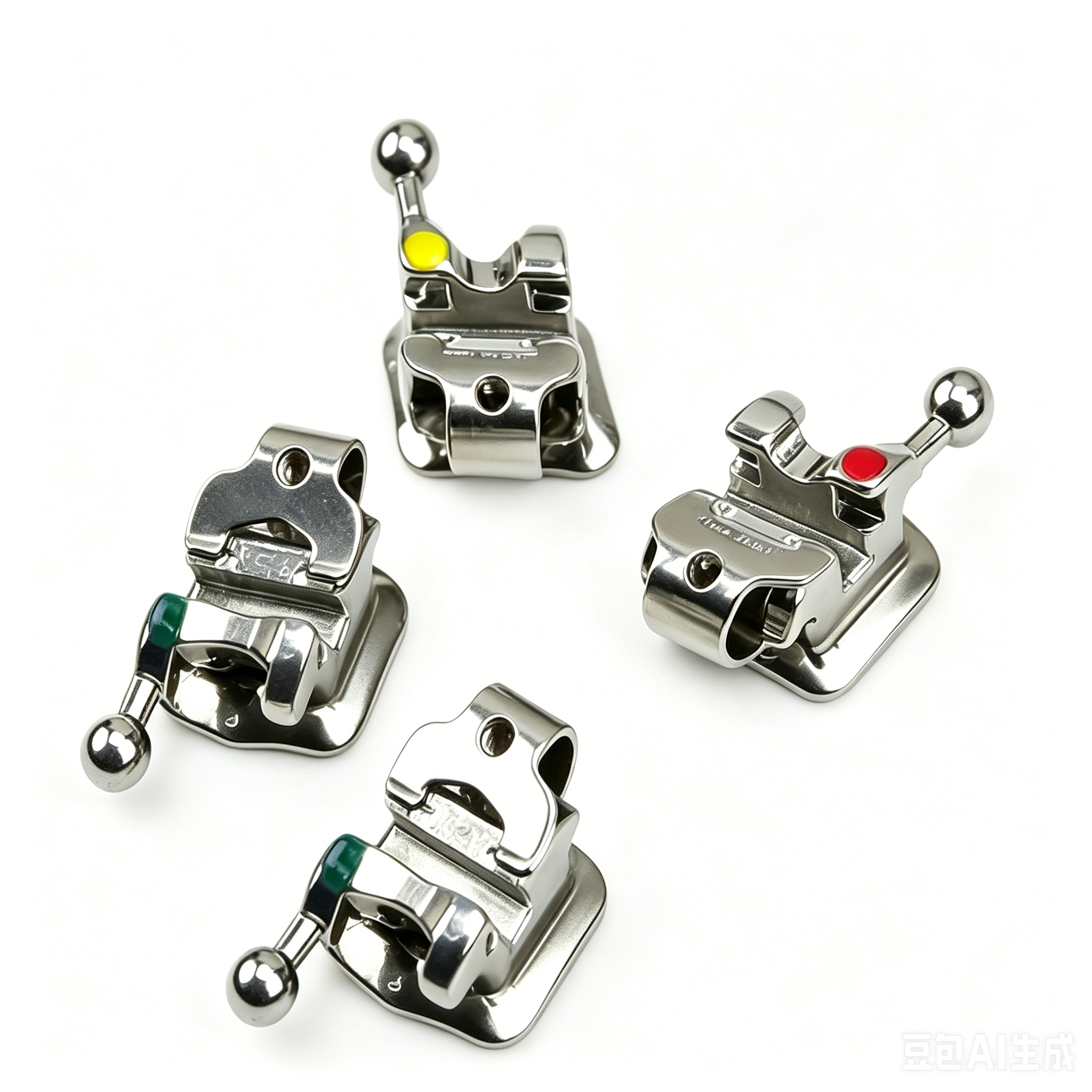 Orthodontic Mesh Base Metal Self Ligating Bracket - Positive Type