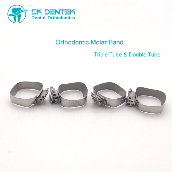 1st Molar Band with Triple Tube Upper and Double Tube Lower Dental Orthodontics