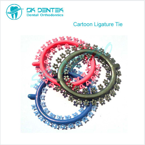 Orthodontic Cartoon Ligature Tie Colorful Dental Ultra Elastic Rubber Bands Fashion Ligature Tie