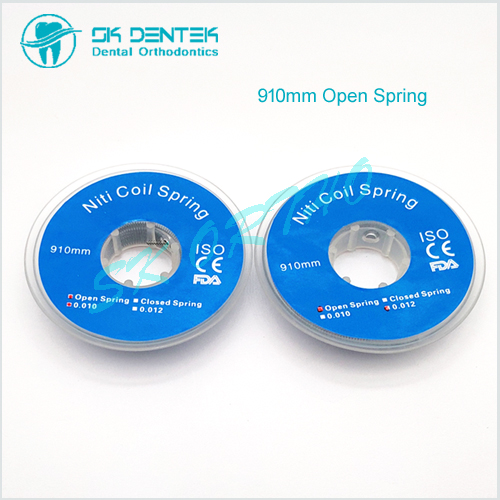 Orthodontic Open Coil Spring Dental Niti Ortho Open Spring 914mm for Dentist Bracket