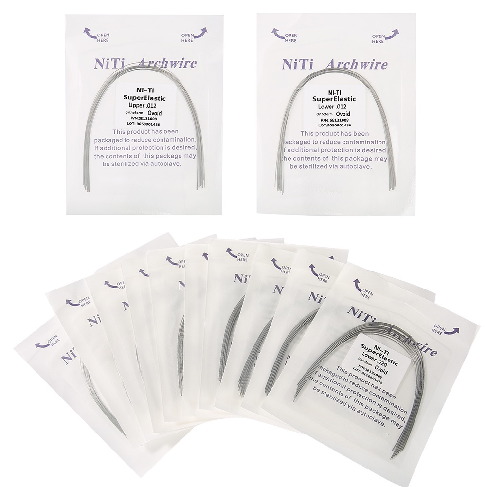 Orthodontic Super Elastic Niti Archwires Dental Orthodontic Round Rectangular Arch Wires 