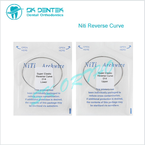 Dental Orthodontic Super Elastic Niti Reverse Curve Wire RCS Archwires Upper Lower for Orthodontic Braces