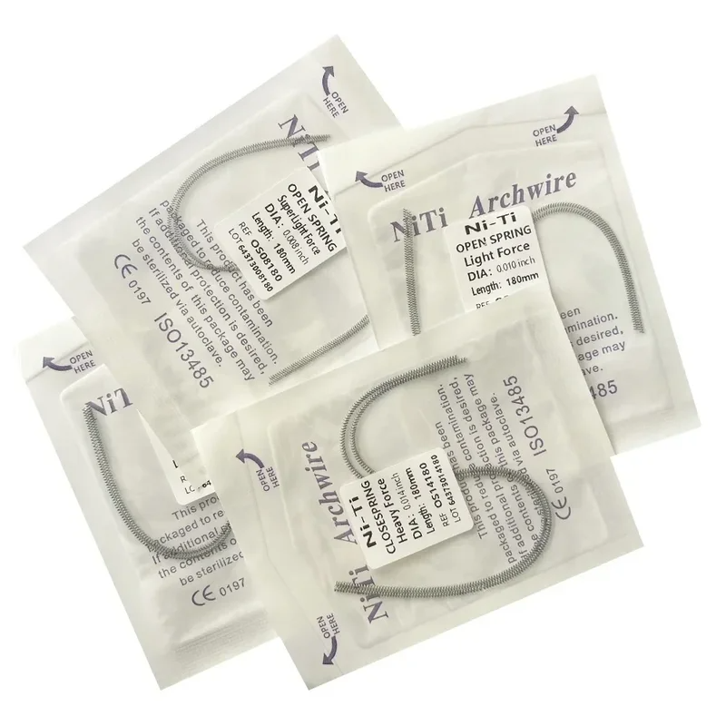 Dental Orthodontic Open Coil Spring Niti Open Spring Dental Elastic Coil Spring Wires Dentistry Materials