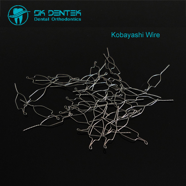 Dental Orthodontic Twisted Kobayashi Ligature Wire Orthodontic Kobayashi Tie with Hook